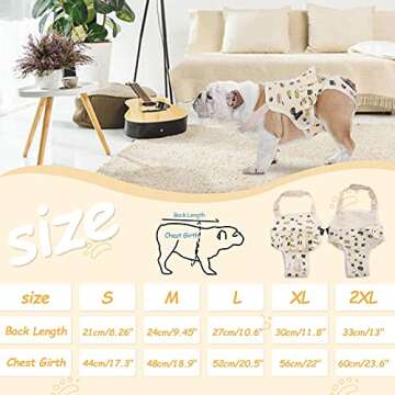 QBLEEV Washable Dog Diapers for Comfortable Pet Care
