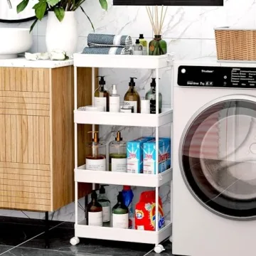 SPACEKEEPER Rolling Storage Cart for Home and Office