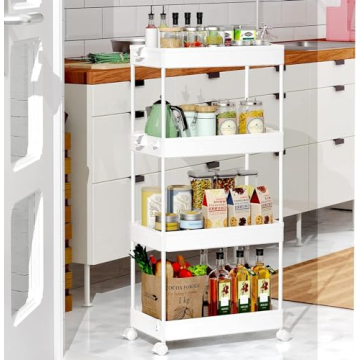 SPACEKEEPER Rolling Storage Cart for Home and Office