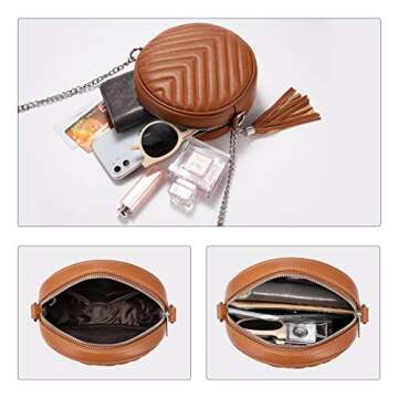 Realer Crossbody Purse for Women Small Round Crossbody Bags Shoulder Handbags