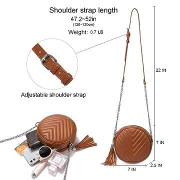 Realer Crossbody Purse for Women Small Round Crossbody Bags Shoulder Handbags