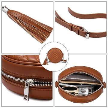 Realer Crossbody Purse for Women Small Round Crossbody Bags Shoulder Handbags