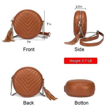 Realer Crossbody Purse for Women Small Round Crossbody Bags Shoulder Handbags