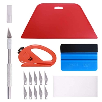 Wallpaper Smoothing Tool Kit, Multi-Function 15 Pcs Smoother Tools Set for Contact Paper Peel and St...