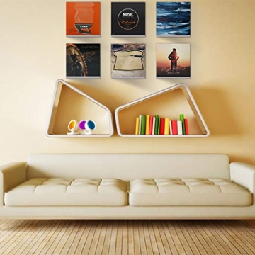 Cerpourt 8-Pack Clear Vinyl Record Display Shelf for Music Lovers