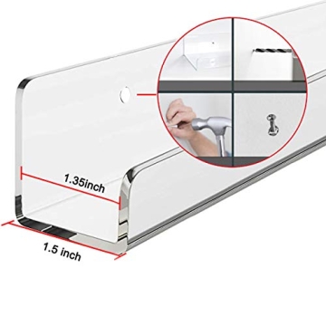 Cerpourt 8-Pack Clear Vinyl Record Display Shelf for Music Lovers