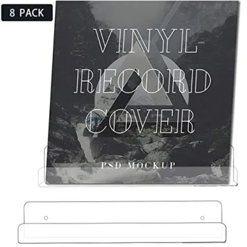 Cerpourt 8-Pack Clear Vinyl Record Display Shelf for Music Lovers