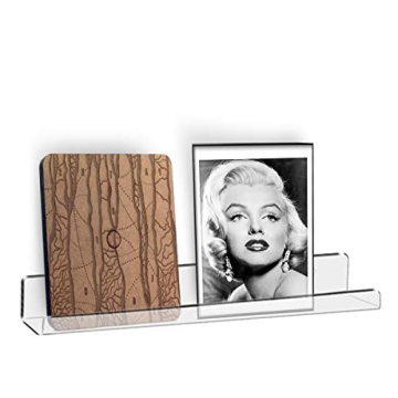 Cerpourt 8-Pack Clear Vinyl Record Display Shelf for Music Lovers