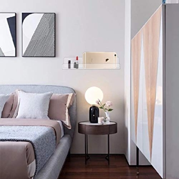 Cerpourt 8-Pack Clear Vinyl Record Display Shelf for Music Lovers