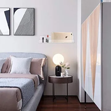 Cerpourt 8-Pack Clear Vinyl Record Display Shelf for Music Lovers