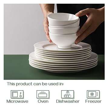 DOWAN 10 OZ Small Dessert Bowls - 4.5" Ceramic Cereal Bowls Set of 8 - Porcelain White Bowls for Side Dishes, Rice, Ice Cream, Oatmeal, Fruit, Soup - Dishwasher & Microwave Safe