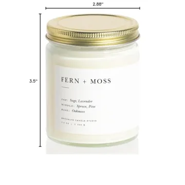 Brooklyn Fern & Moss Candle - Luxury Vegan Soy 50 Hour Burn