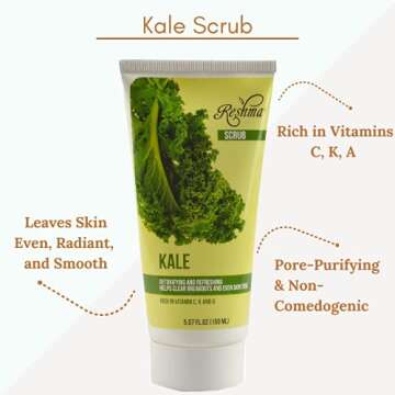 Reshma Beauty Kale Scrub | Dual Action Cleanser Face & Body Scrub | Gentle for All Skin Types and Du...