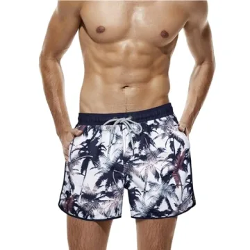 Retro Men's Swim Trunks - Comfortable 4.5 Inch Swim Shorts
