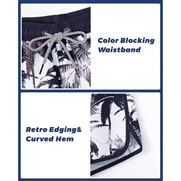 Retro Men's Swim Trunks - Comfortable 4.5 Inch Swim Shorts