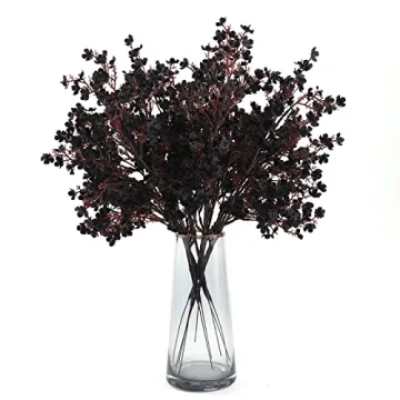 Hananona 10 Pcs Black Baby's Breath Artificial Flowers