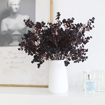 Hananona 10 Pcs Black Baby's Breath Artificial Flowers