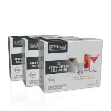 Bartesian 24-Pack Vodka Mixer Capsules for Easy Cocktails