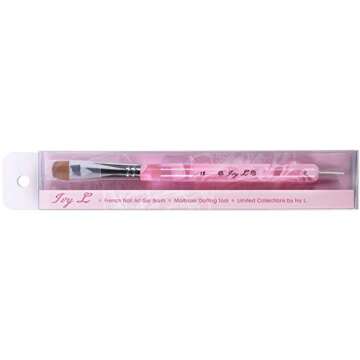 Ivy L Dual-End Nail Art Brush with Dotting Tool - Size #18