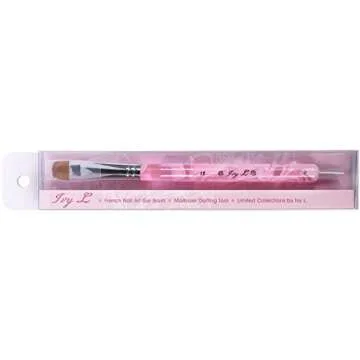 Ivy L Dual-End Nail Art Brush with Dotting Tool - Size #18