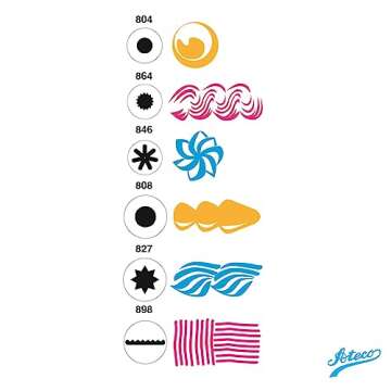 Ateco Cake, 787 6 pc Decorating Tip Set, Silver