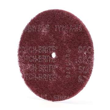 Cubitron Scotch-Brite High Strength Disc - Very Fine Grit Aluminum Oxide - For Deburring and Cleaning Metal - Satin Finishing Disc - Stackable - 8" x 1/2" - 10 per inner, Pack of 20