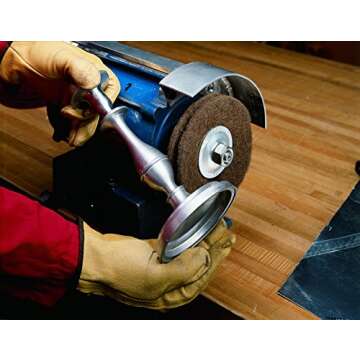 Cubitron Scotch-Brite High Strength Disc - Very Fine Grit Aluminum Oxide - For Deburring and Cleaning Metal - Satin Finishing Disc - Stackable - 8" x 1/2" - 10 per inner, Pack of 20