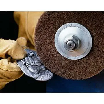 Cubitron Scotch-Brite High Strength Disc - Very Fine Grit Aluminum Oxide - For Deburring and Cleaning Metal - Satin Finishing Disc - Stackable - 8" x 1/2" - 10 per inner, Pack of 20