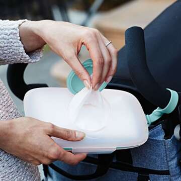 Skip Hop On-The-Go Wipes Dispenser, Grab & Go, Teal