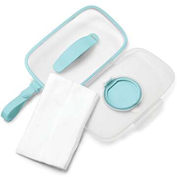Skip Hop On-The-Go Wipes Dispenser, Grab & Go, Teal