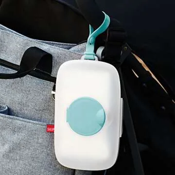 Skip Hop On-The-Go Wipes Dispenser, Grab & Go, Teal