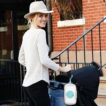 Skip Hop On-The-Go Wipes Dispenser, Grab & Go, Teal