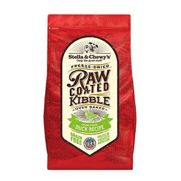 Stella & Chewy's, Cage-Free Duck Recipe Raw Coated Kibble Dry Dog Food, 3.5 Pound
