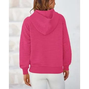 BTFBM Women's Fall Casual Quarter Zip Sweatshirt
