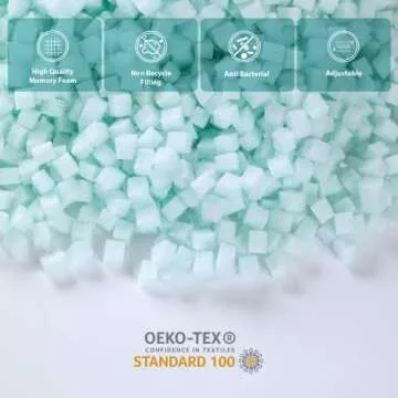 Rainmr Shredded Memory Foam Full Body Pillow – Side Sleeper – Huggable Long Pillow for Body Relief – with Ultra Soft Cooling Cover, 20 x 54 inches