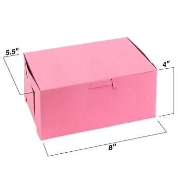Elegant Pink Cookie Boxes for Any Occasion - 15 Pack