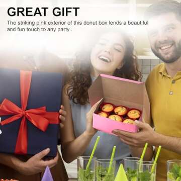 Elegant Pink Cookie Boxes for Any Occasion - 15 Pack