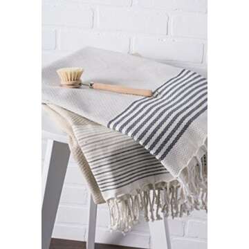 DII Turkish Fouta Towel - Soft, Absorbent & Compact