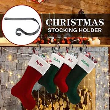 Scratch-Free Adjustable Stocking Holders for Mantle