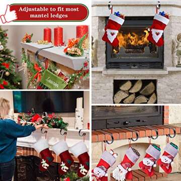 Scratch-Free Adjustable Stocking Holders for Mantle