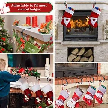 Scratch-Free Adjustable Stocking Holders for Mantle
