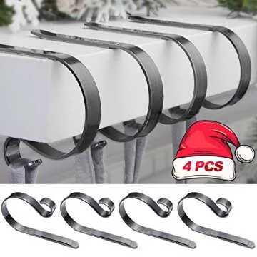 Scratch-Free Adjustable Stocking Holders for Mantle