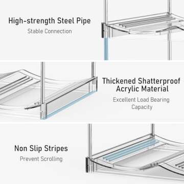 HAILMAJOR Upgraded Larger Water Bottle Organizer for Stanley 40 oz Tumbler with Handle, Stanley Cup Organizer for Cabinet, Kitchen Storage for Accessories, Tumbler Mug Cup Hold 9