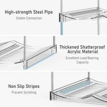 HAILMAJOR Upgraded Larger Water Bottle Organizer for Stanley 40 oz Tumbler with Handle, Stanley Cup Organizer for Cabinet, Kitchen Storage for Accessories, Tumbler Mug Cup Hold 9