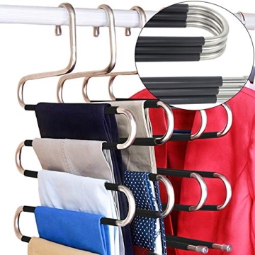 DOIOWN Non-Slip Stainless Steel Clothes Hangers for Pants