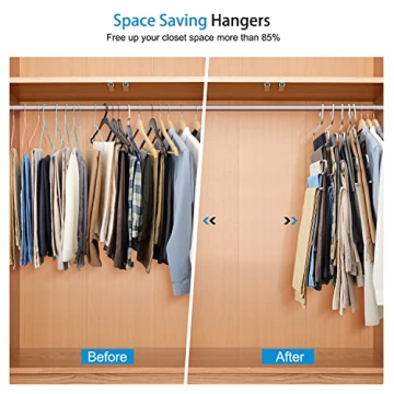 DOIOWN Non-Slip Stainless Steel Clothes Hangers for Pants