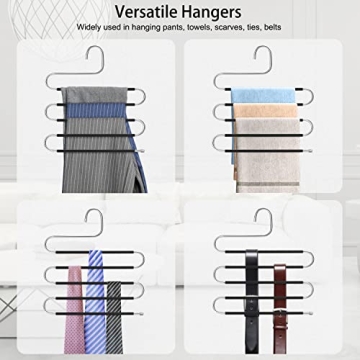 DOIOWN Non-Slip Stainless Steel Clothes Hangers for Pants