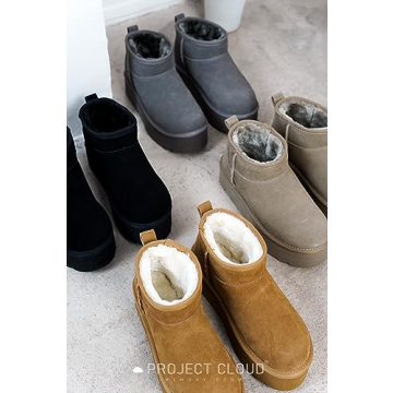 Stylish Genuine Suede Winter Boots with Memory Foam