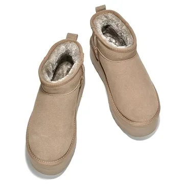 Stylish Genuine Suede Winter Boots with Memory Foam