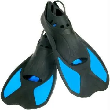Thermoplastic Rubber Swimming Fins for Kids & Adults - Short Floating Training Fins
